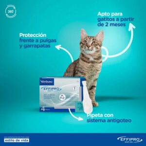 Pipetas antiparásitos para gatos Effipro - Imagen 3